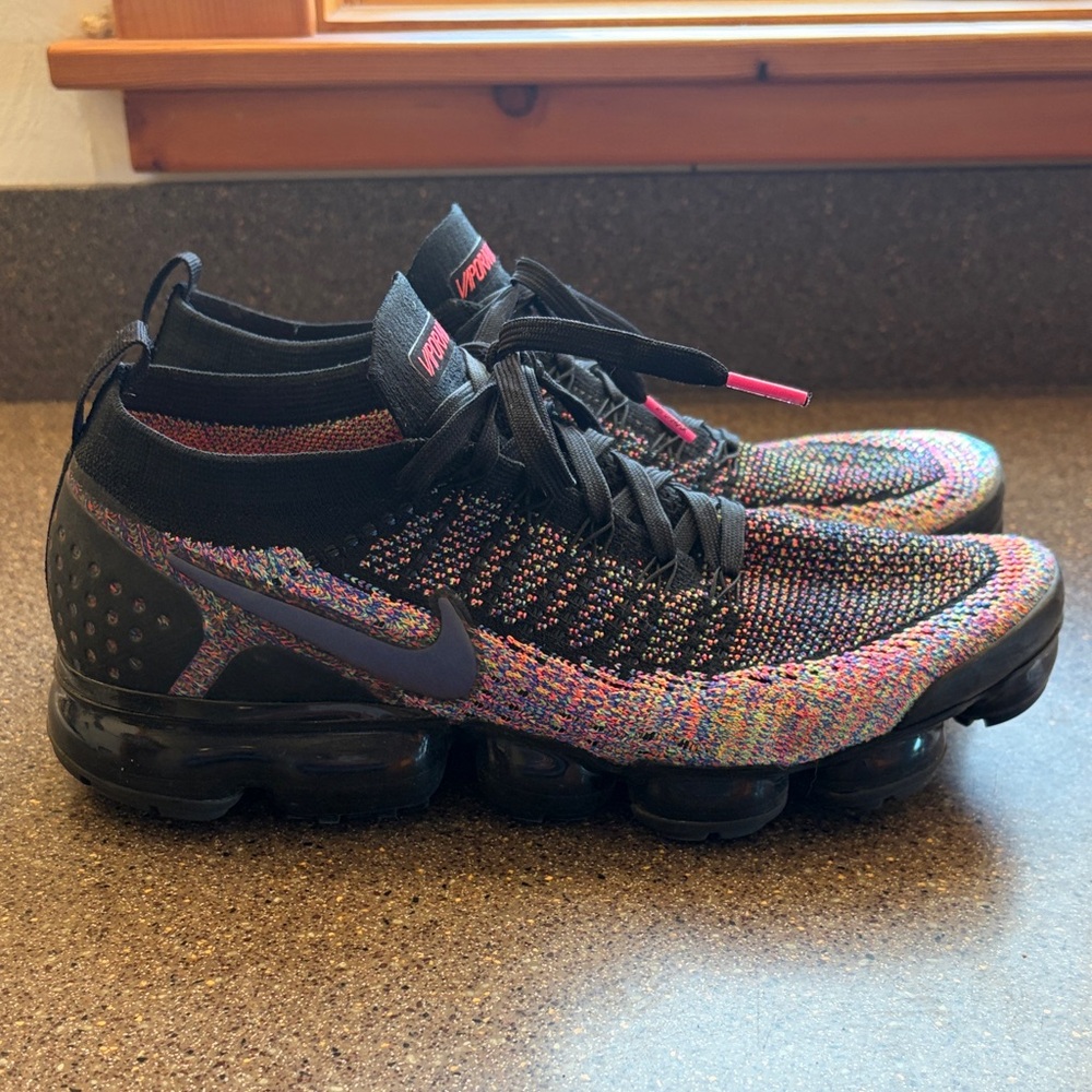 Nike VaporMax Multicolor Flyknit Athletic Shoes